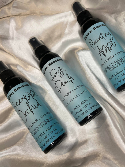 Room + Linen + Car Spray 4oz: Sweet Pea Vanilla