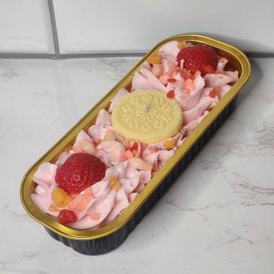 Pastelitos de postre de 3 mechas: pastel de fresa crujiente