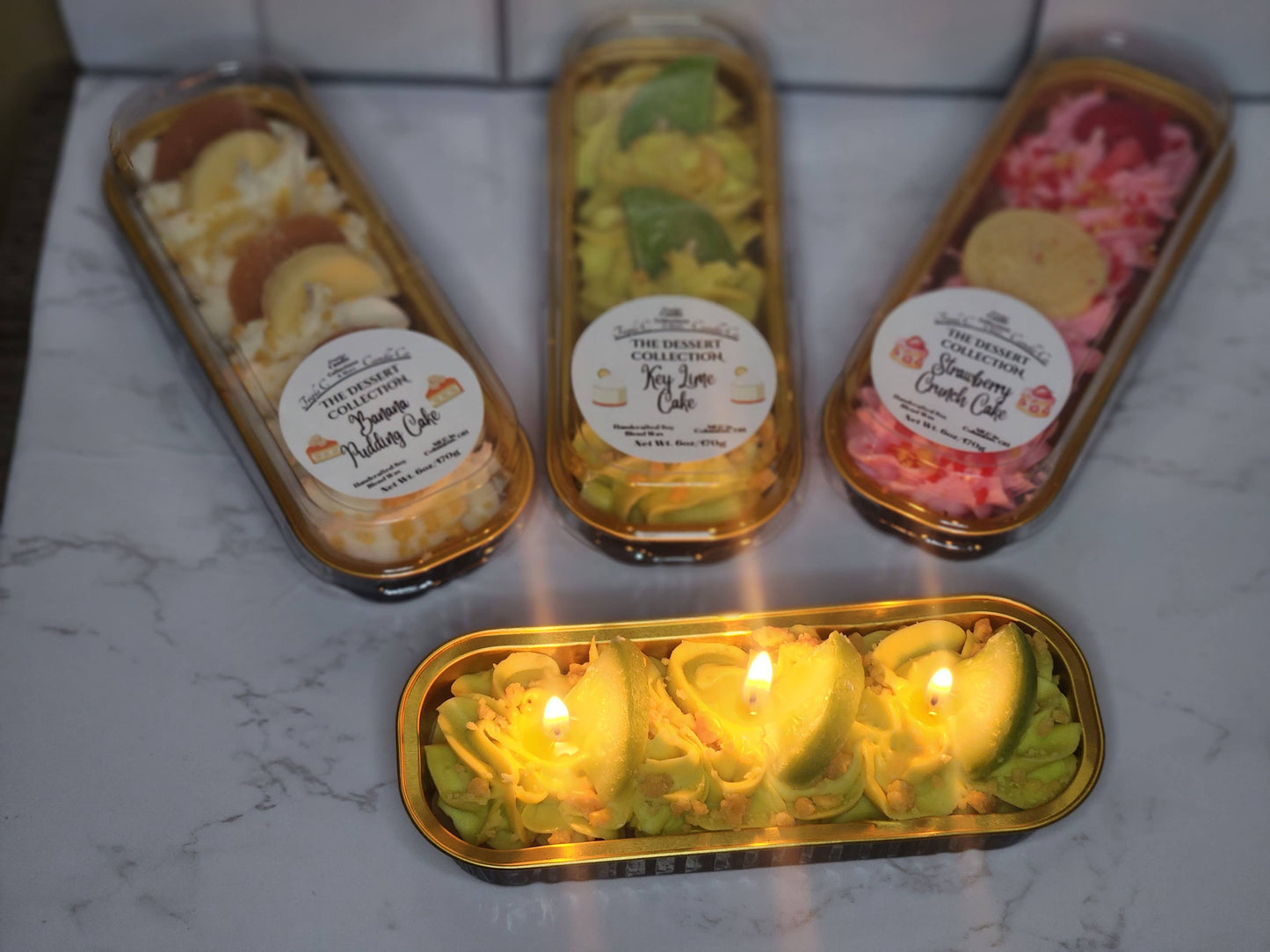 Pastelitos de postre de 3 mechas: pastel de fresa crujiente