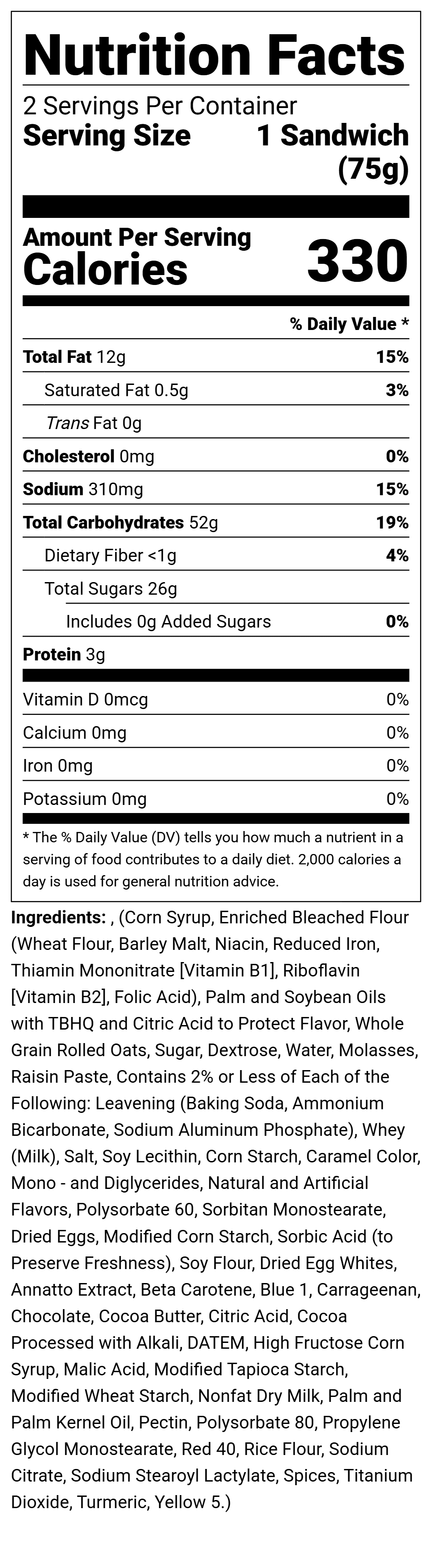 Large Cream Pie Sandwiches