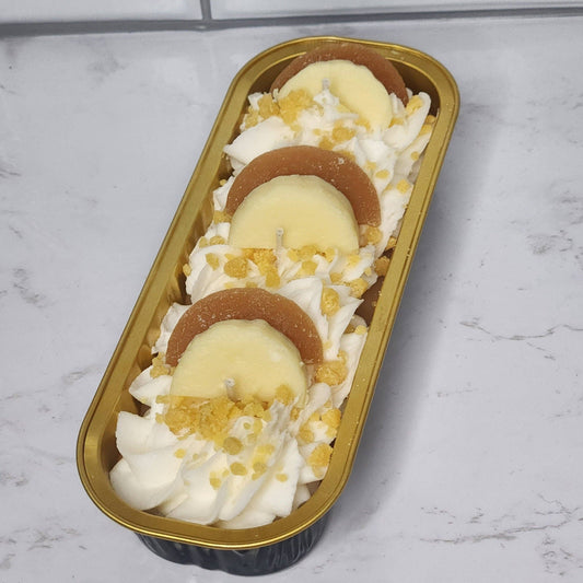 Pastelitos de postre de 3 mechas: pastel de pudín de plátano