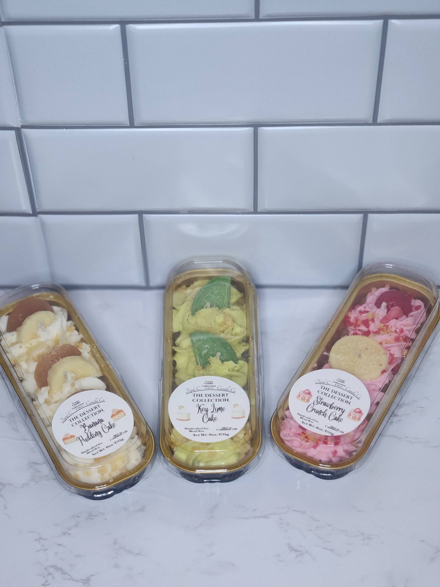 Pastelitos de postre de 3 mechas: pastel de fresa crujiente