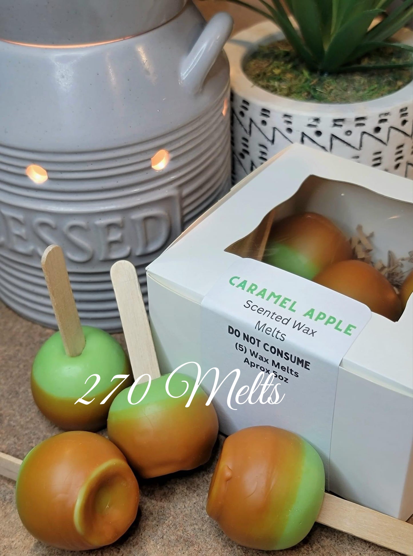 Cera derretida con sabor a manzana y caramelo