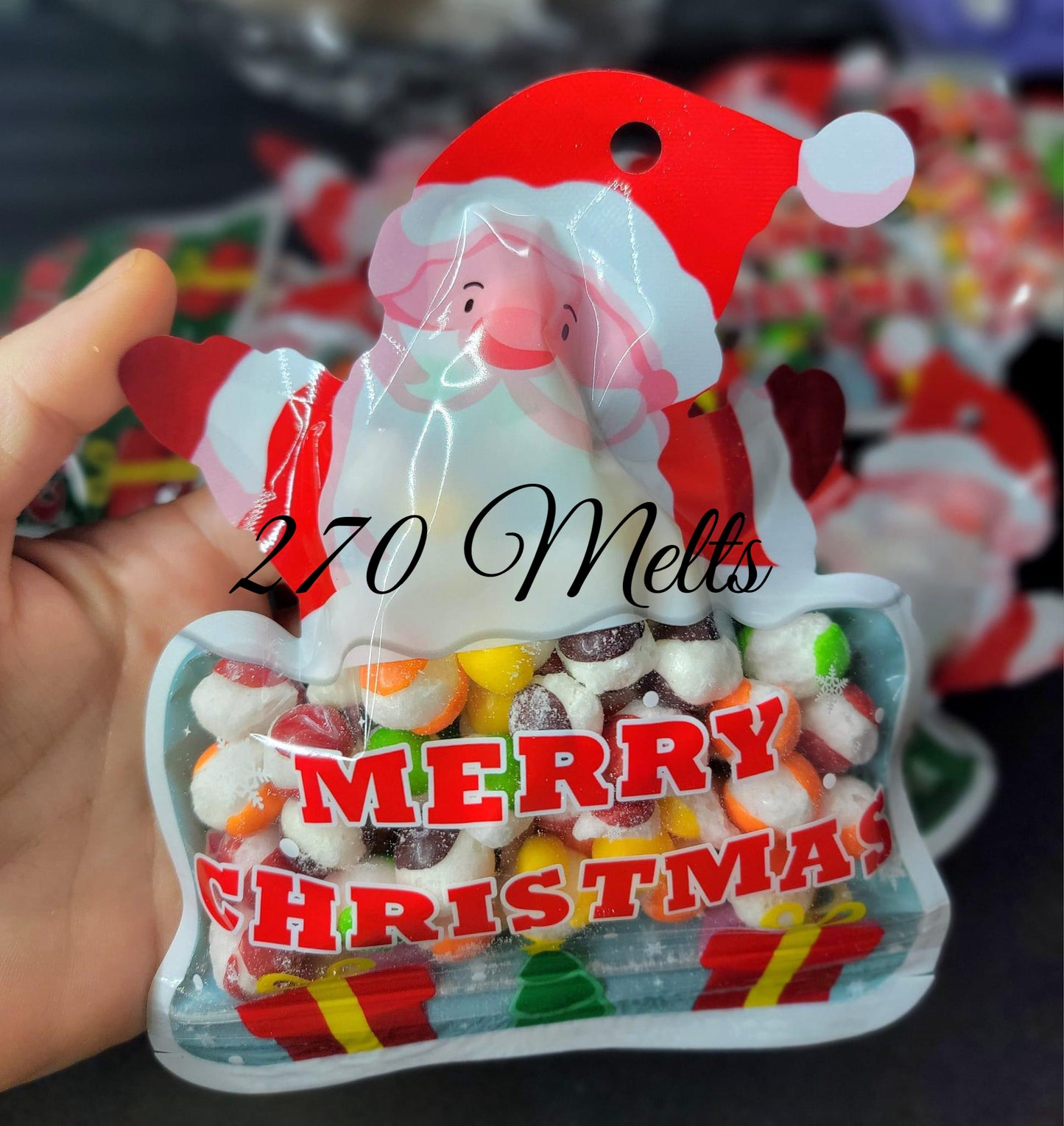 Skittles liofilizados de Papá Noel